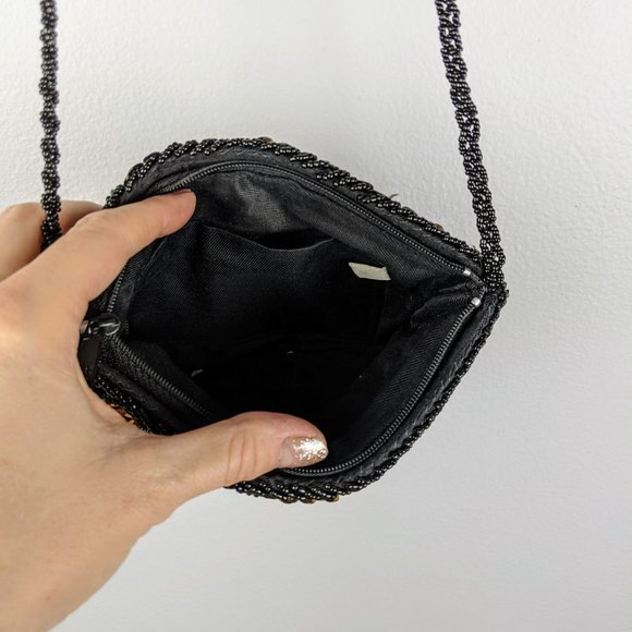 Vintage Small Metallic Sequin Beaded Crossbody Bag - Picture 6 of 6